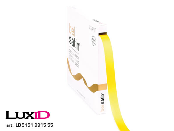 Bel satin 55 geel 15mm x 100m